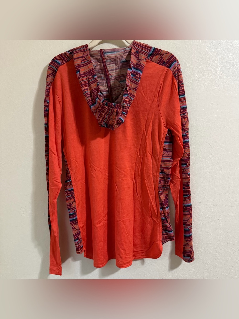 Smartwool Merino 150 Hooded Long Sleeve Women’s M Orange Wool Hiking Activewear - Picture 7 of 11
